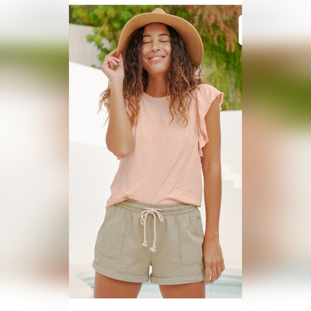 PACT - Tissue Slub Femme Ruffle Tee